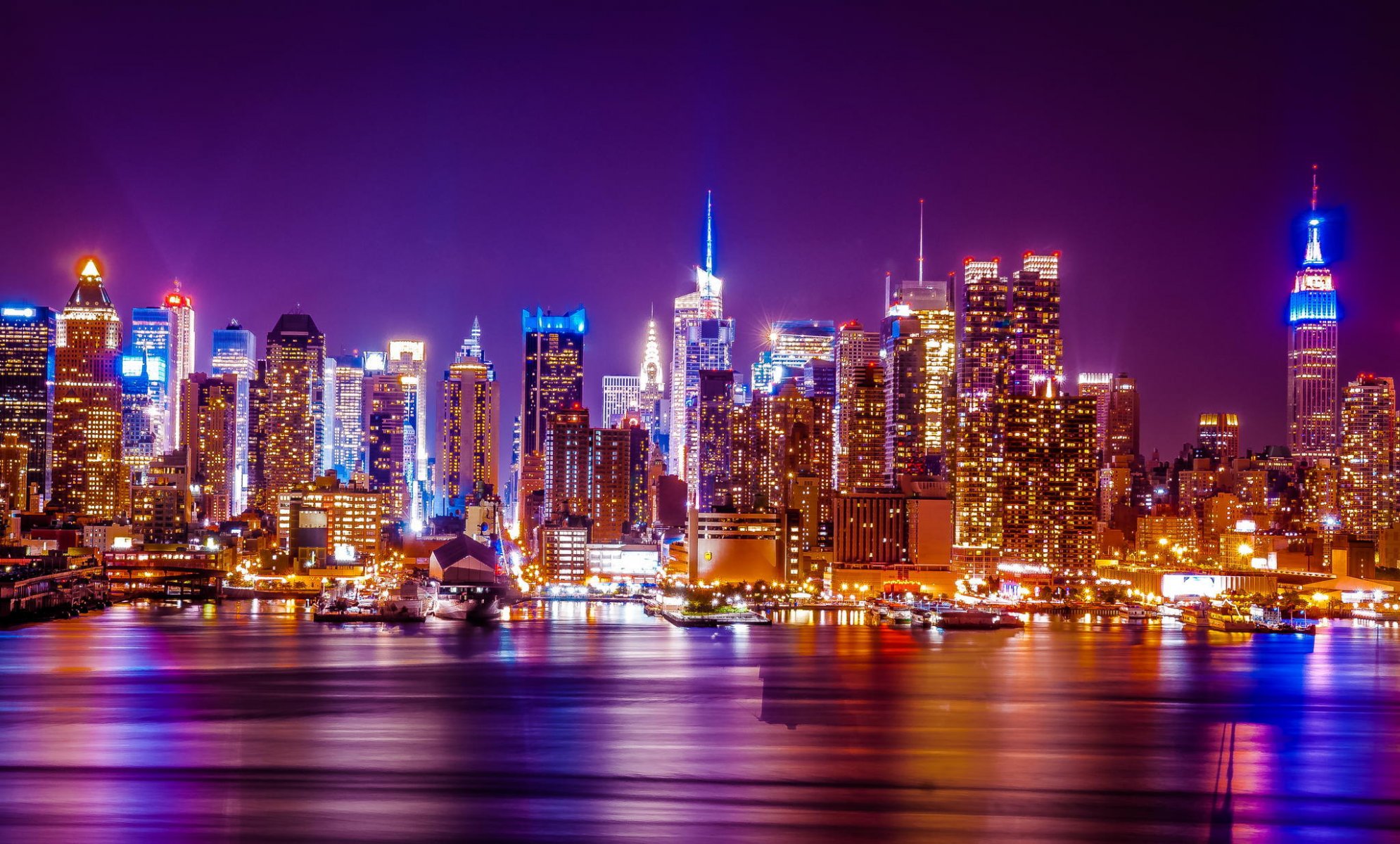 new york city wallpaper hd,stadtbild,stadt,horizont,metropolregion,nacht