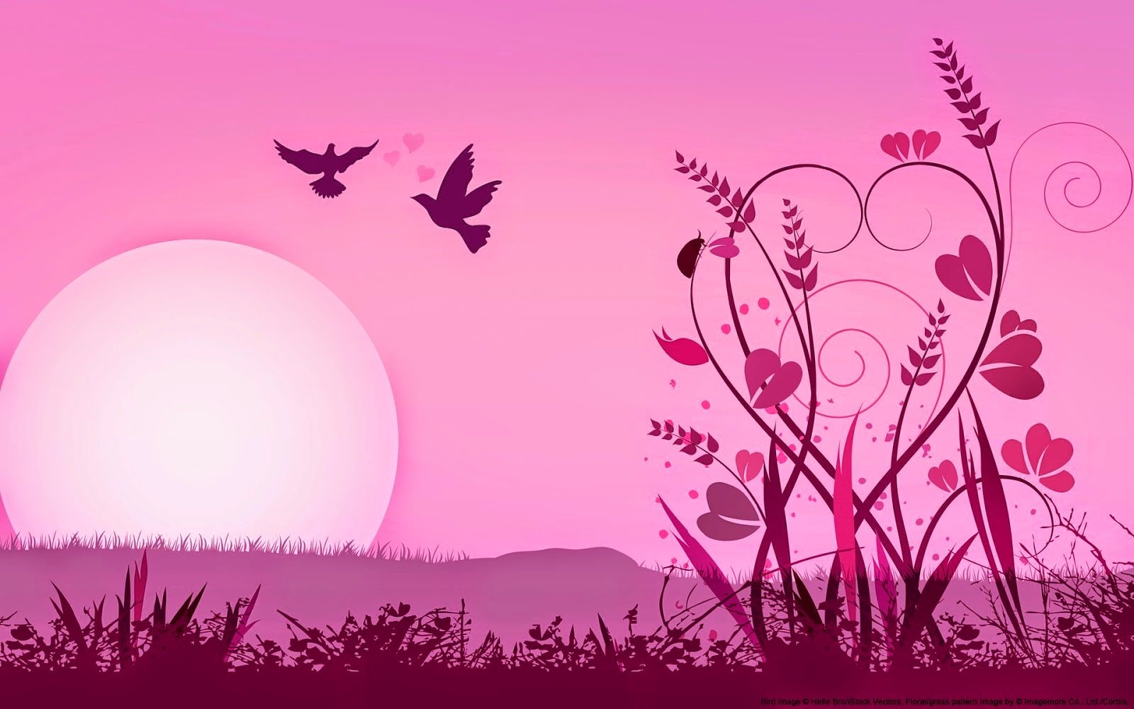 papel pintado femenino,rosado,cielo,amor,diseño gráfico,fondo de pantalla