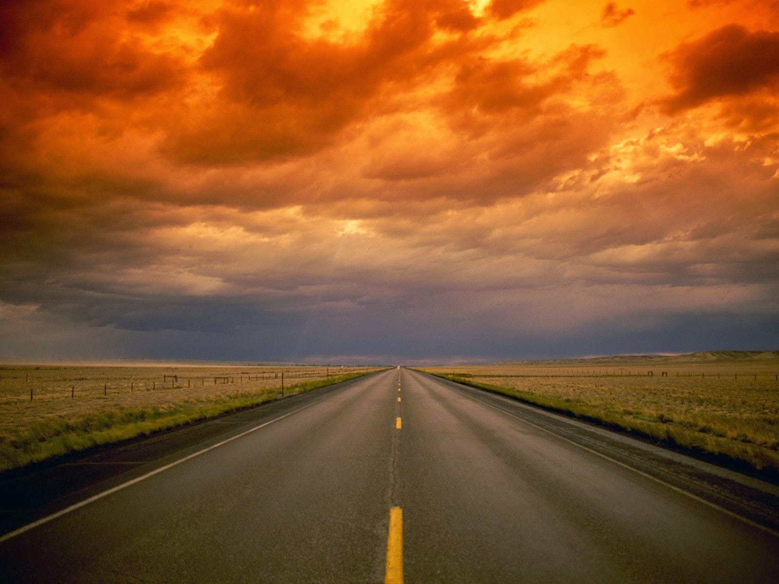 ppt wallpaper,sky,road,horizon,natural landscape,nature