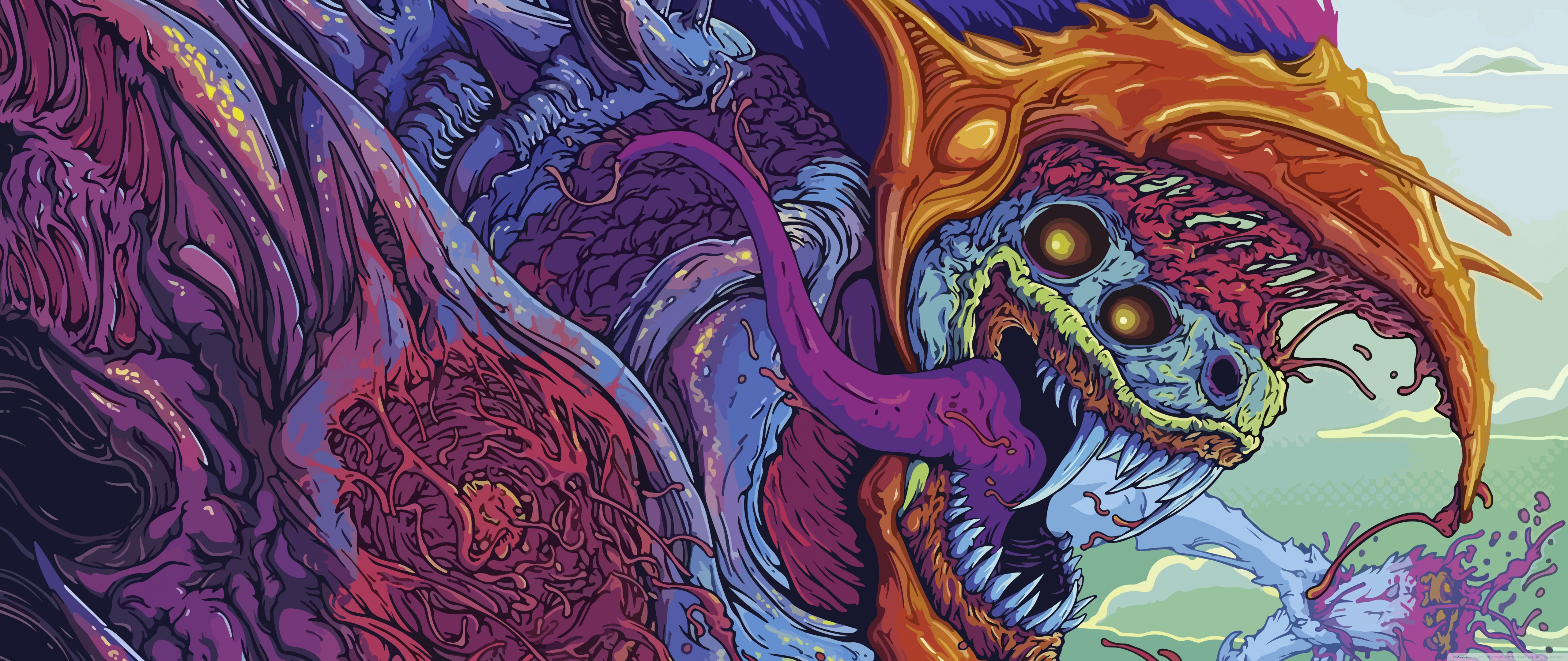 hyper beast wallpaper,psychedelic art,dragon,art,illustration,purple