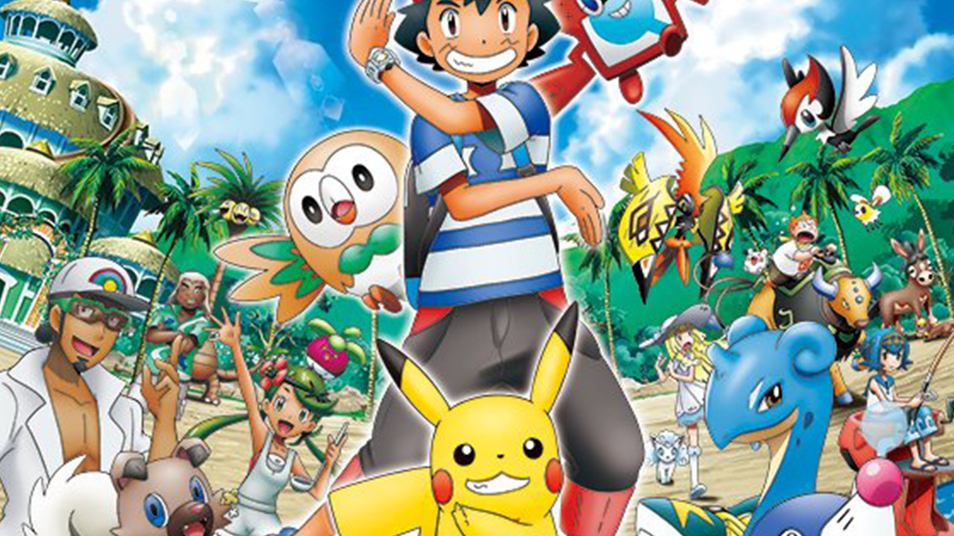 pokemon sun and moon wallpaper,animated cartoon,cartoon,pokémon,animation,anime