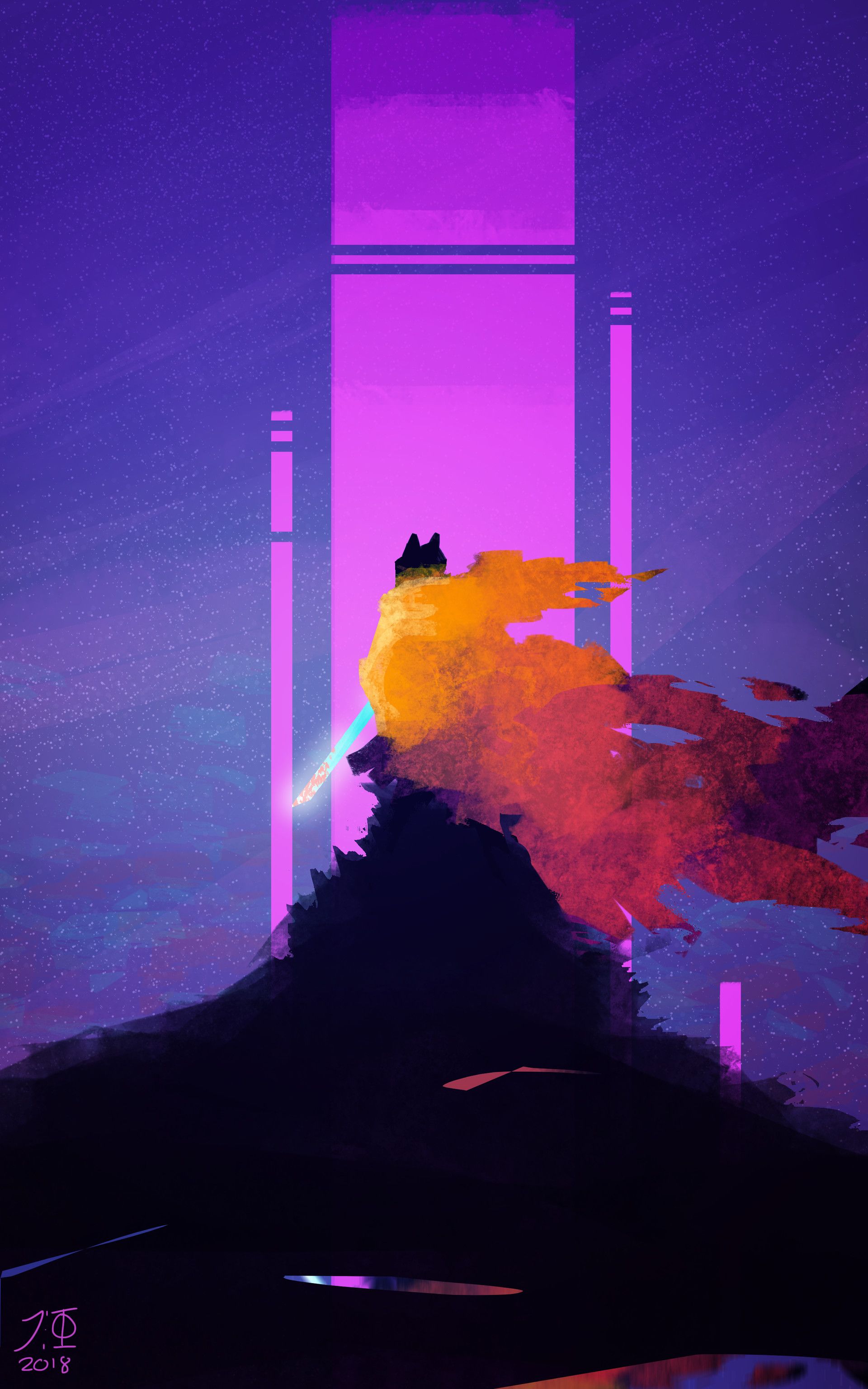 fond d'écran hyper light drifter,violet,ciel,violet,lumière,rose