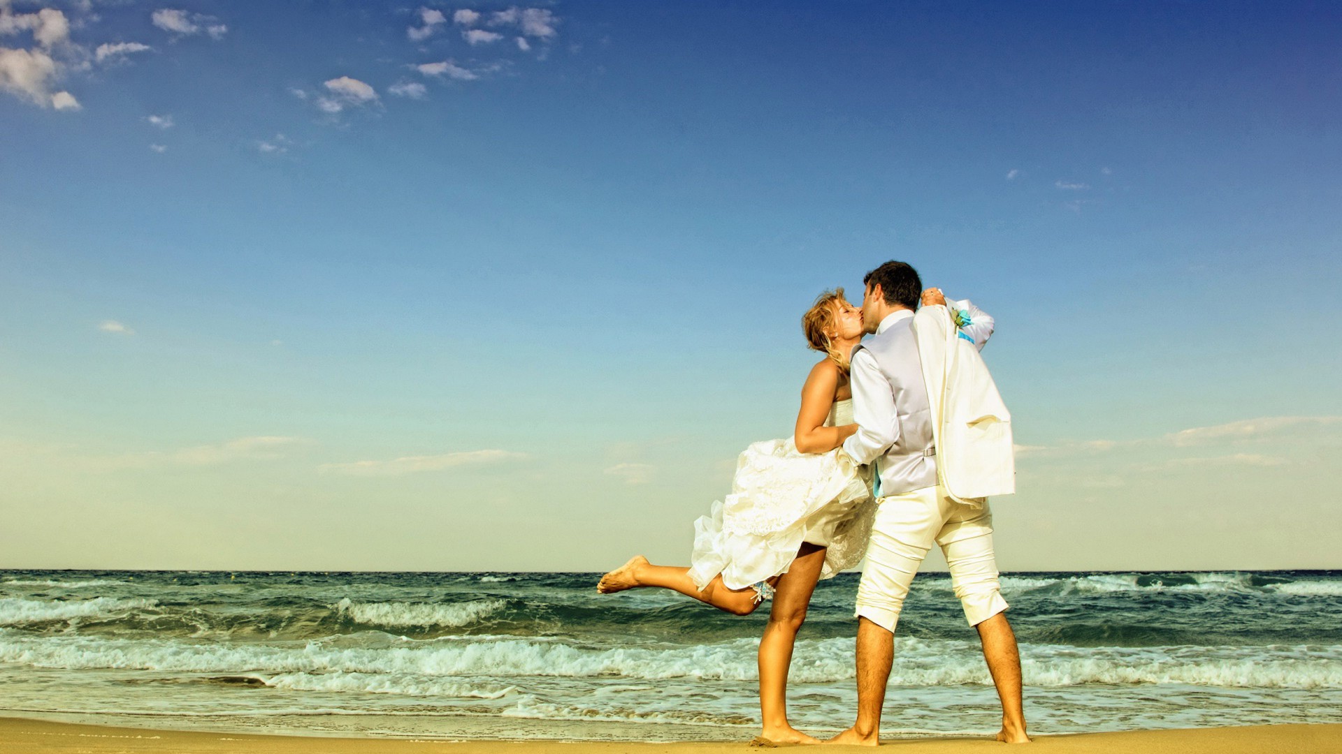 carta da parati coppia calda,gente sulla spiaggia,fotografia,luna di miele,romanza,cielo