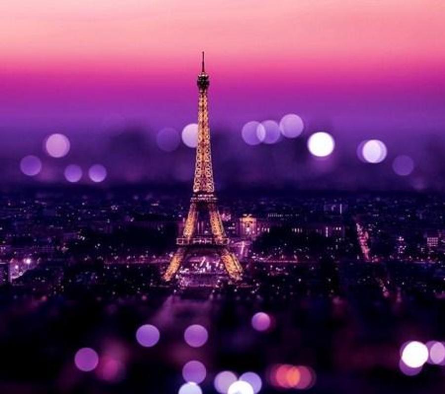 carta da parati parigi carina,torre,paesaggio urbano,viola,rosa,viola