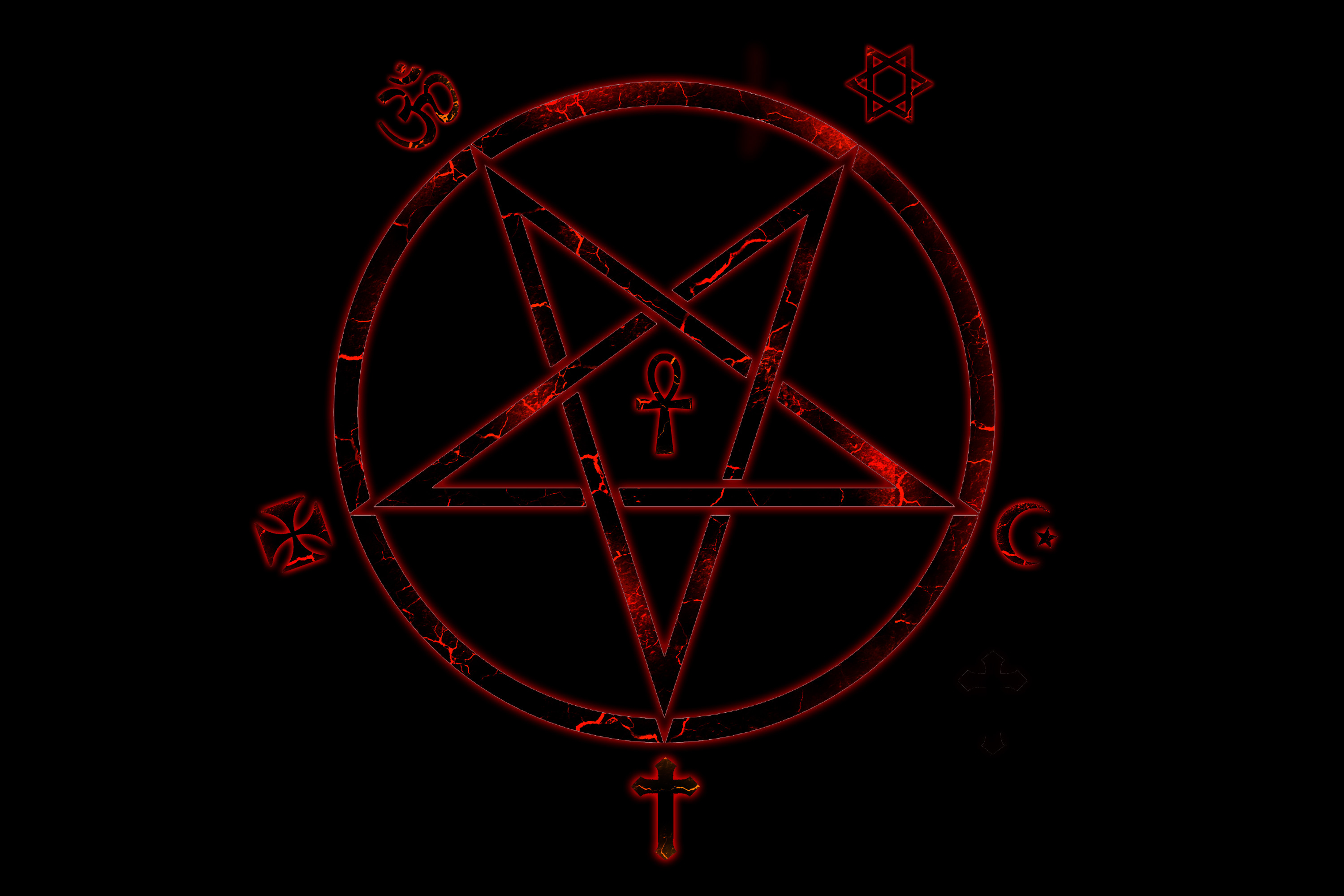 fond d'écran pentagramme,rouge,symbole,graphique