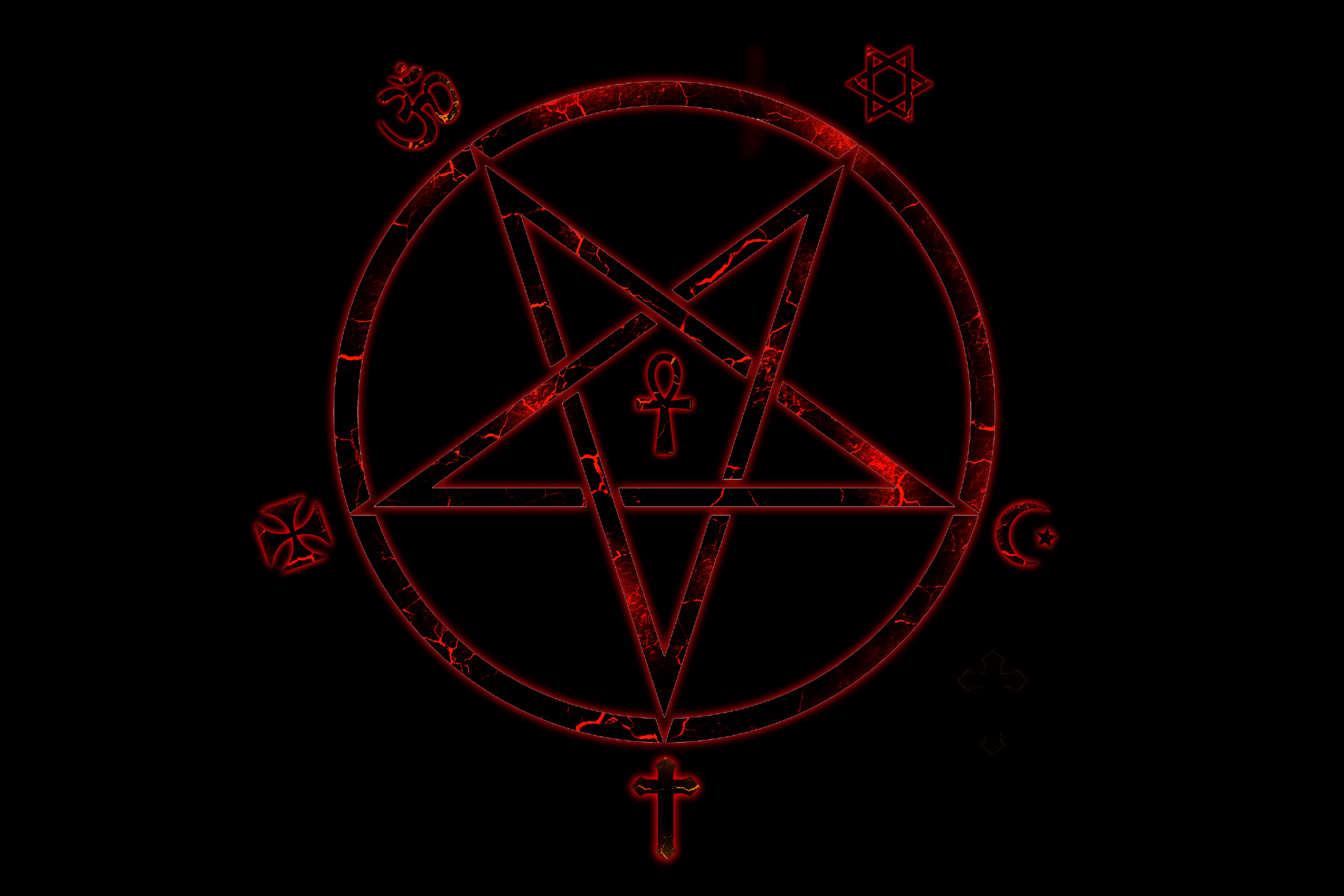 pentagramm tapete,rot,symbol,grafik (#1001264) - WallpaperUse