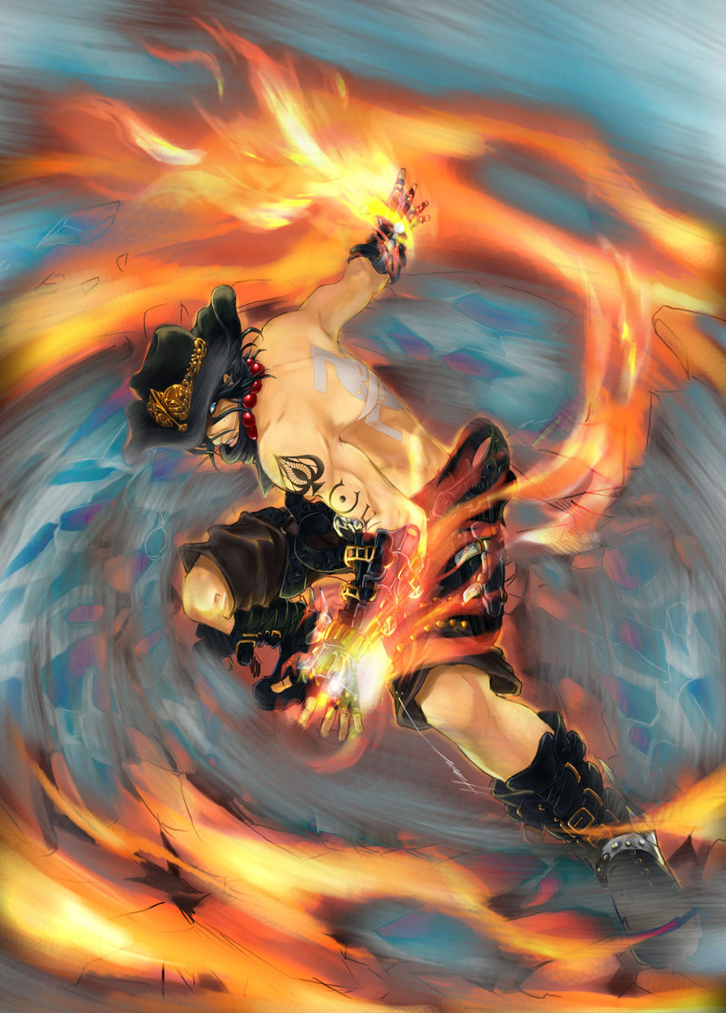 Portgas D Ace Wallpaper Flame Cg Artwork Geological Phenomenon Fire Fictional Character Wallpaperuse