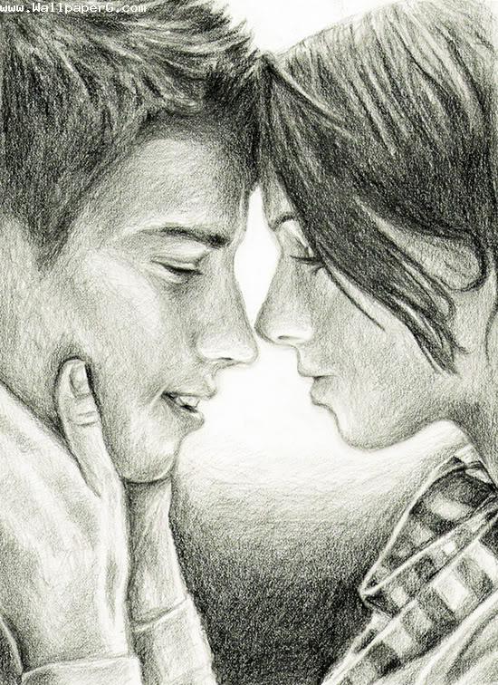 love couple sketch wallpaper,forehead,nose,sketch,drawing,cheek