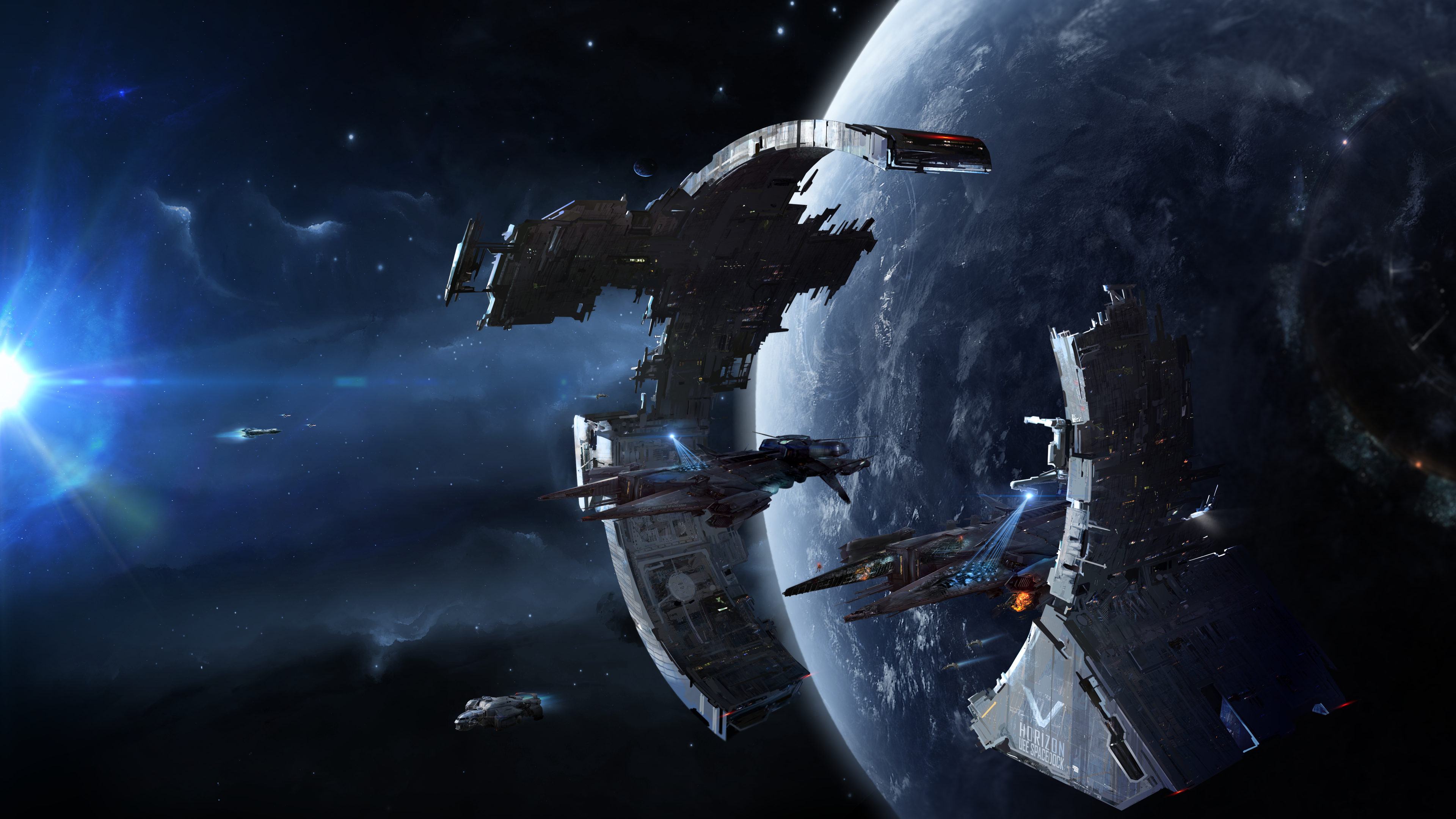 star citizen wallpaper,outer space,space station,space,spacecraft,screenshot