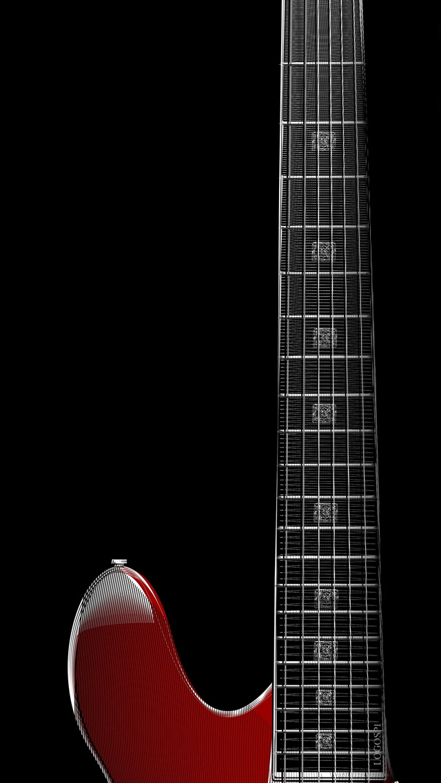 gitarre wallpaper iphone,gitarre,bassgitarre,rot,saiteninstrument zubehör,muster