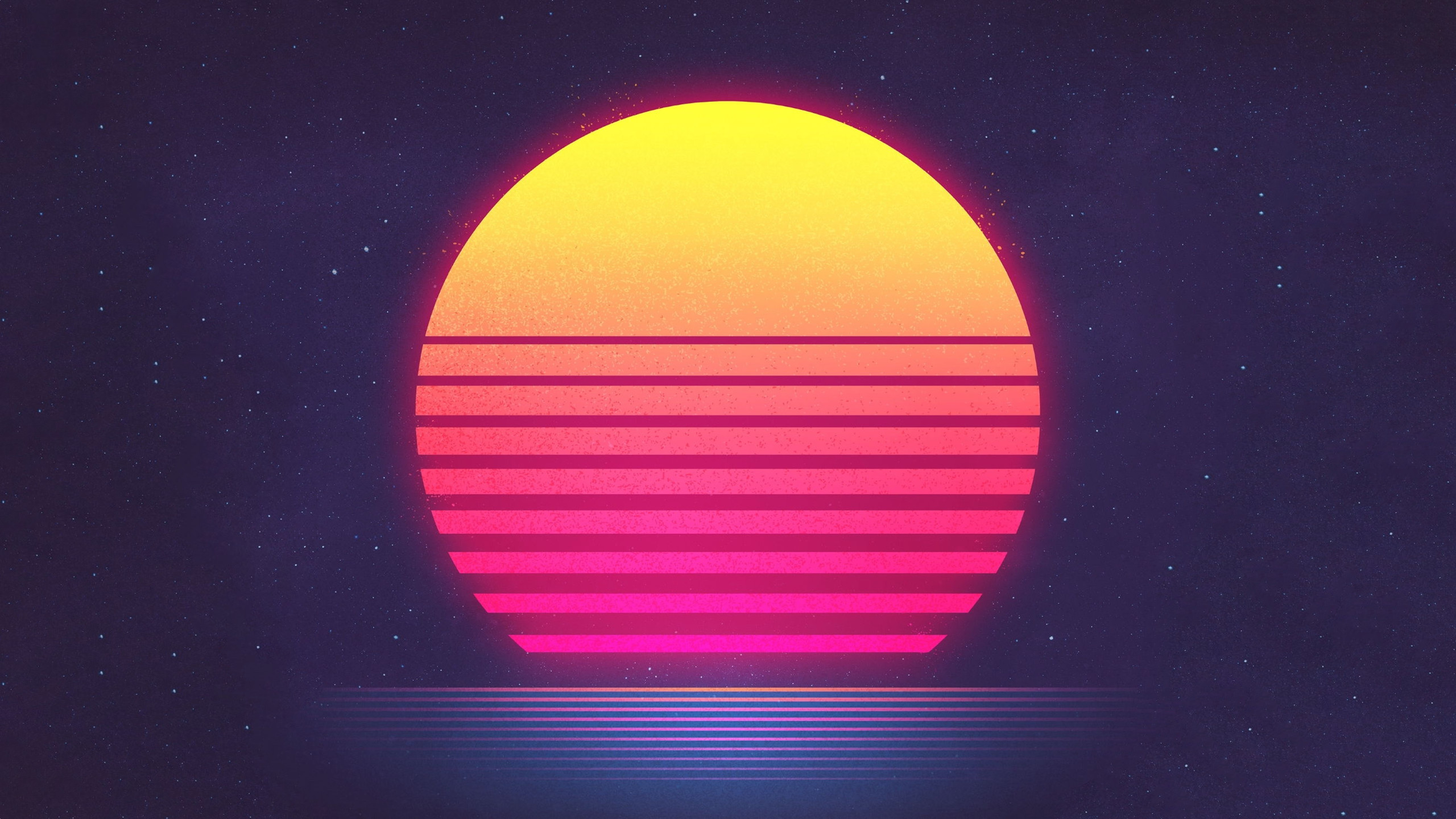 synthwave wallpaper,light,sky,horizon,orange,purple