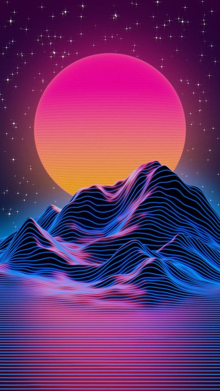 synthwave wallpaper,himmel,lila,licht,horizont,violett