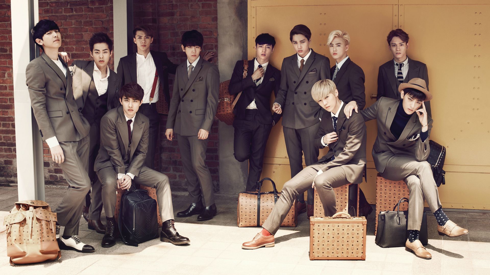 exo wallpaper hd,people,social group,sitting,event,white collar worker