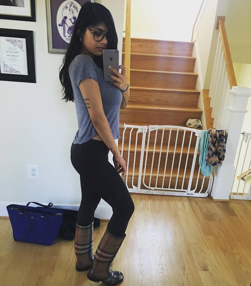 mia khalifa hd wallpaper,white,clothing,black,shoulder,footwear