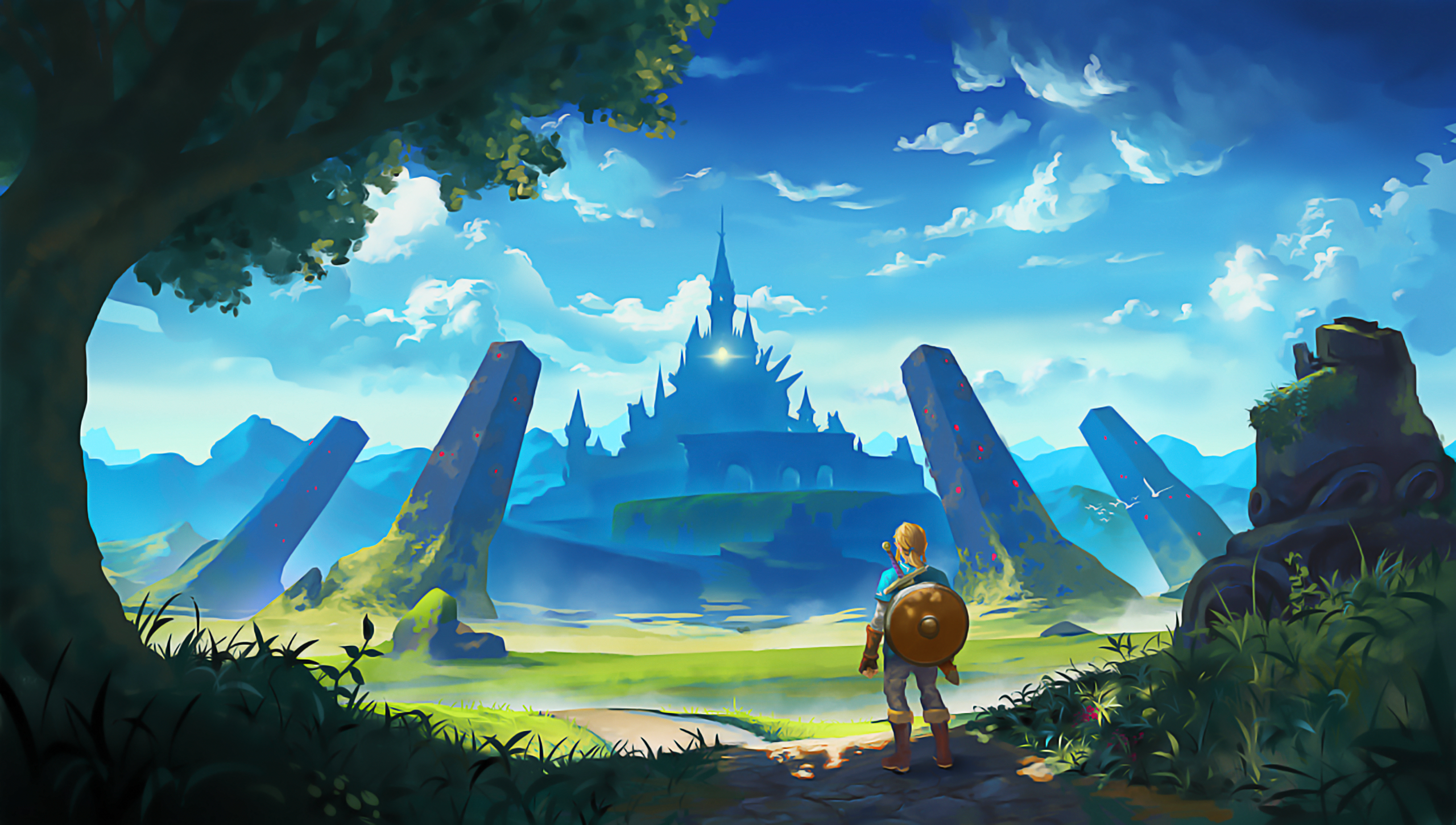 breath of the wild wallpaper,natural landscape,action adventure game,adventure game,cg artwork,games
