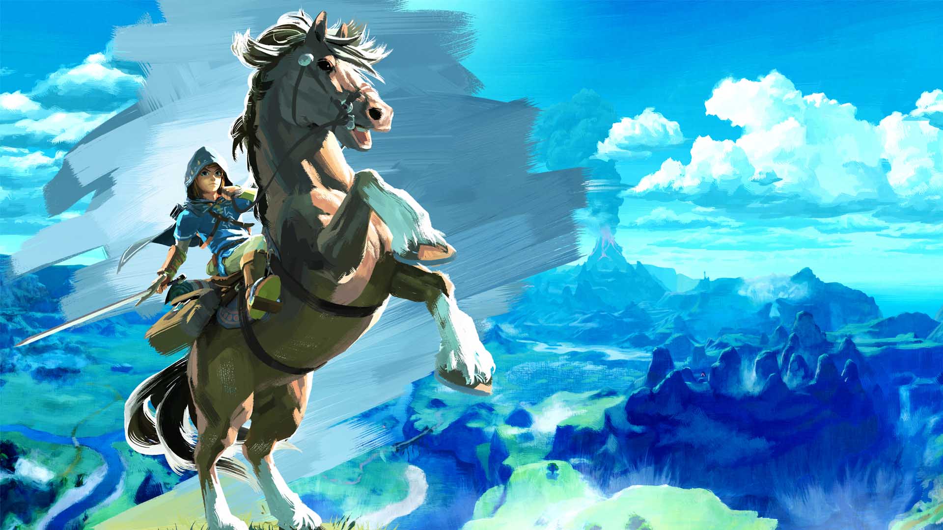 breath of the wild wallpaper,action adventure game,cg artwork,sky,games,illustration