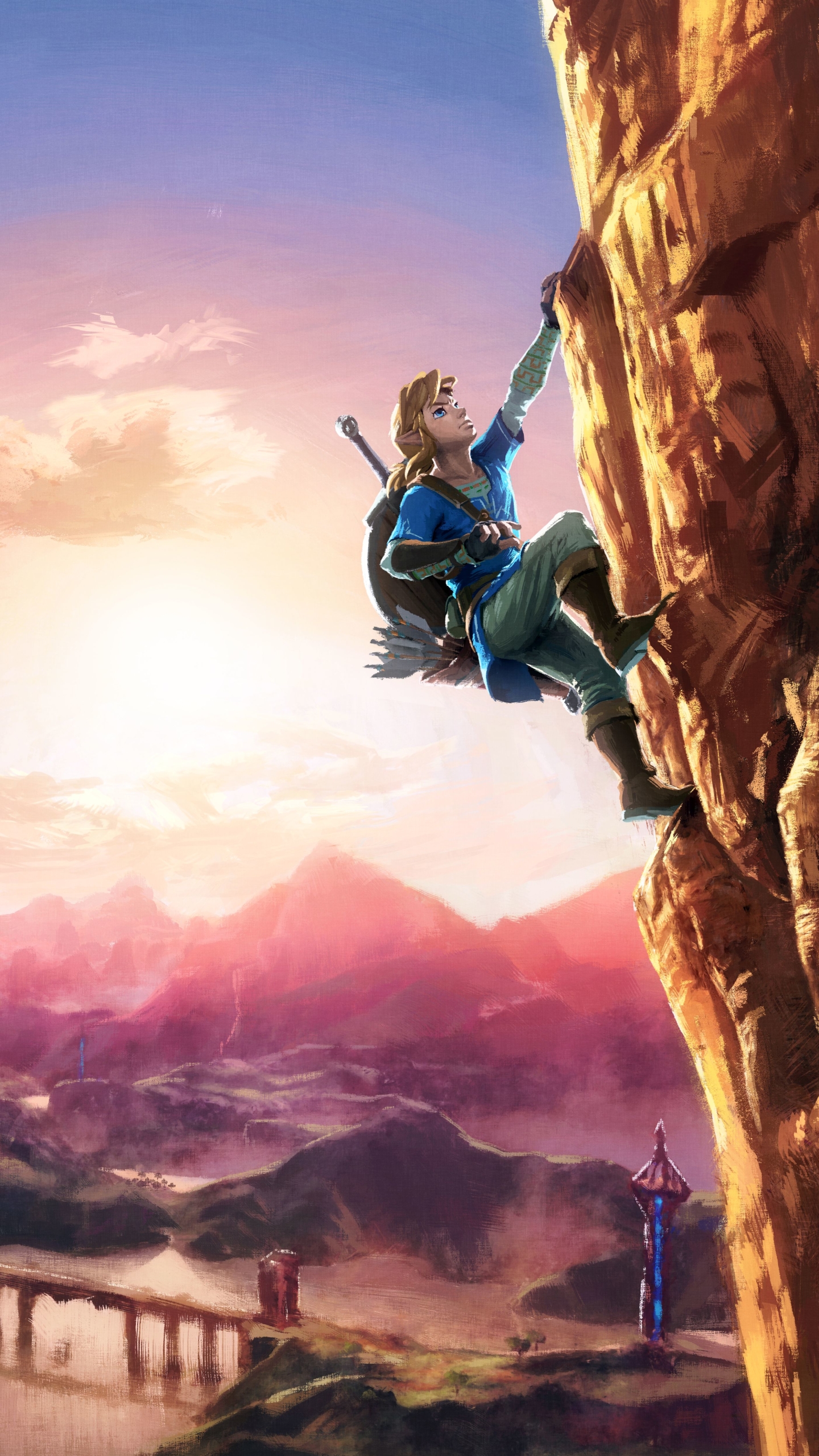 breath of the wild wallpaper,action adventure game,adventure,sky,extreme sport,mountaineer