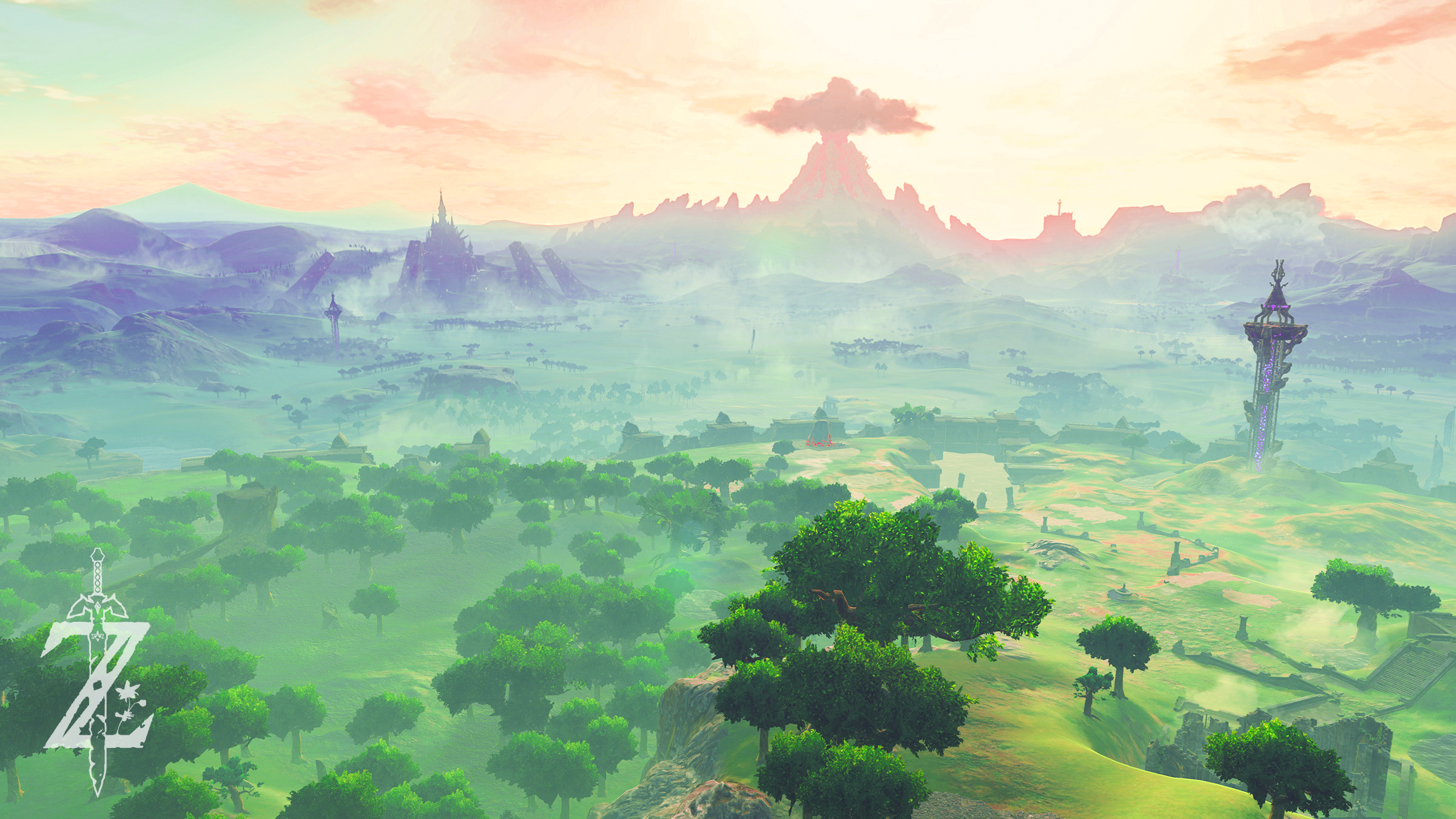 zelda live wallpaper,naturaleza,paisaje natural,cielo,verde,mañana