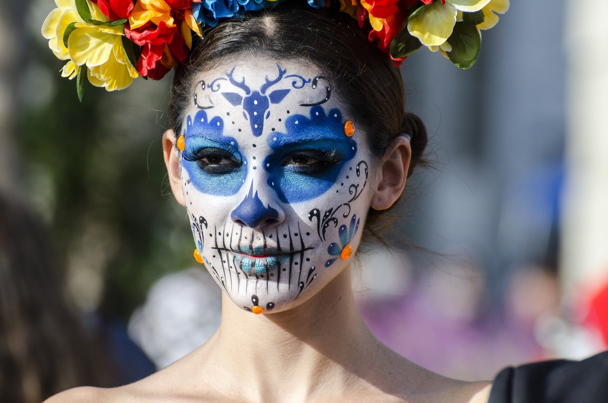 fond d'écran dia de los muertos,visage,tête,front,mode,masque