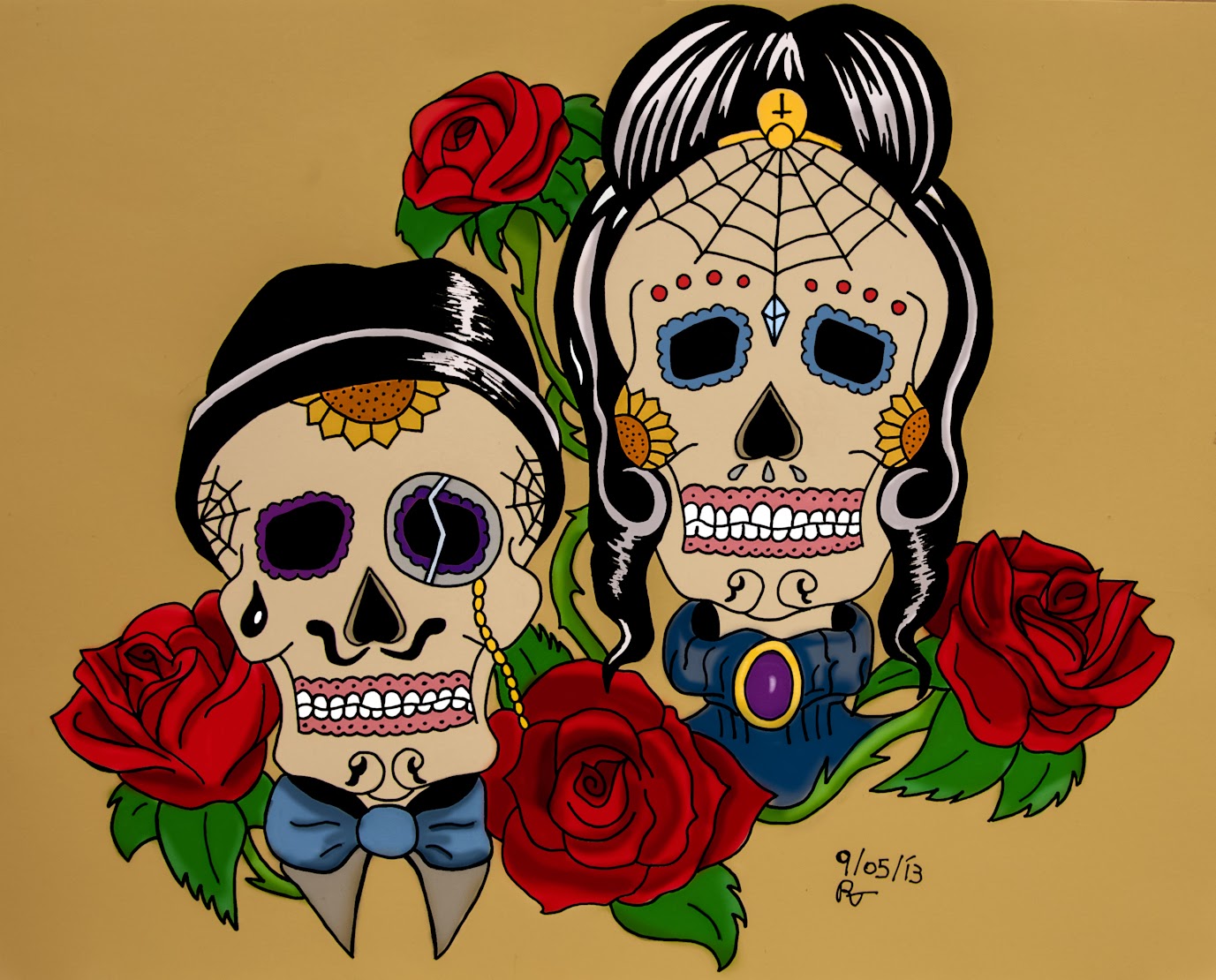 sfondo di dia de los muertos,cranio,osso,illustrazione,rosa,arte