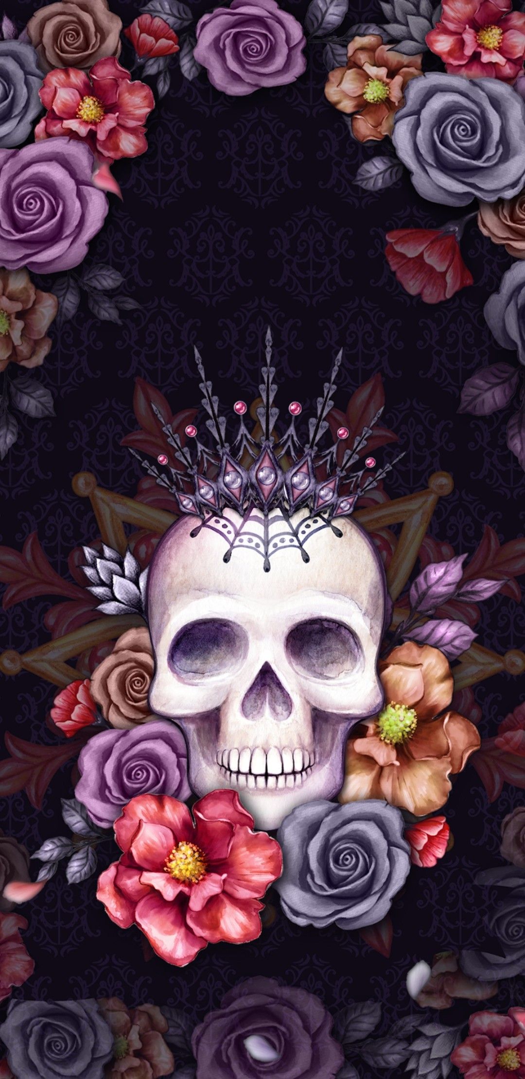 calaveras wallpaper,skull,purple,bone,violet,illustration