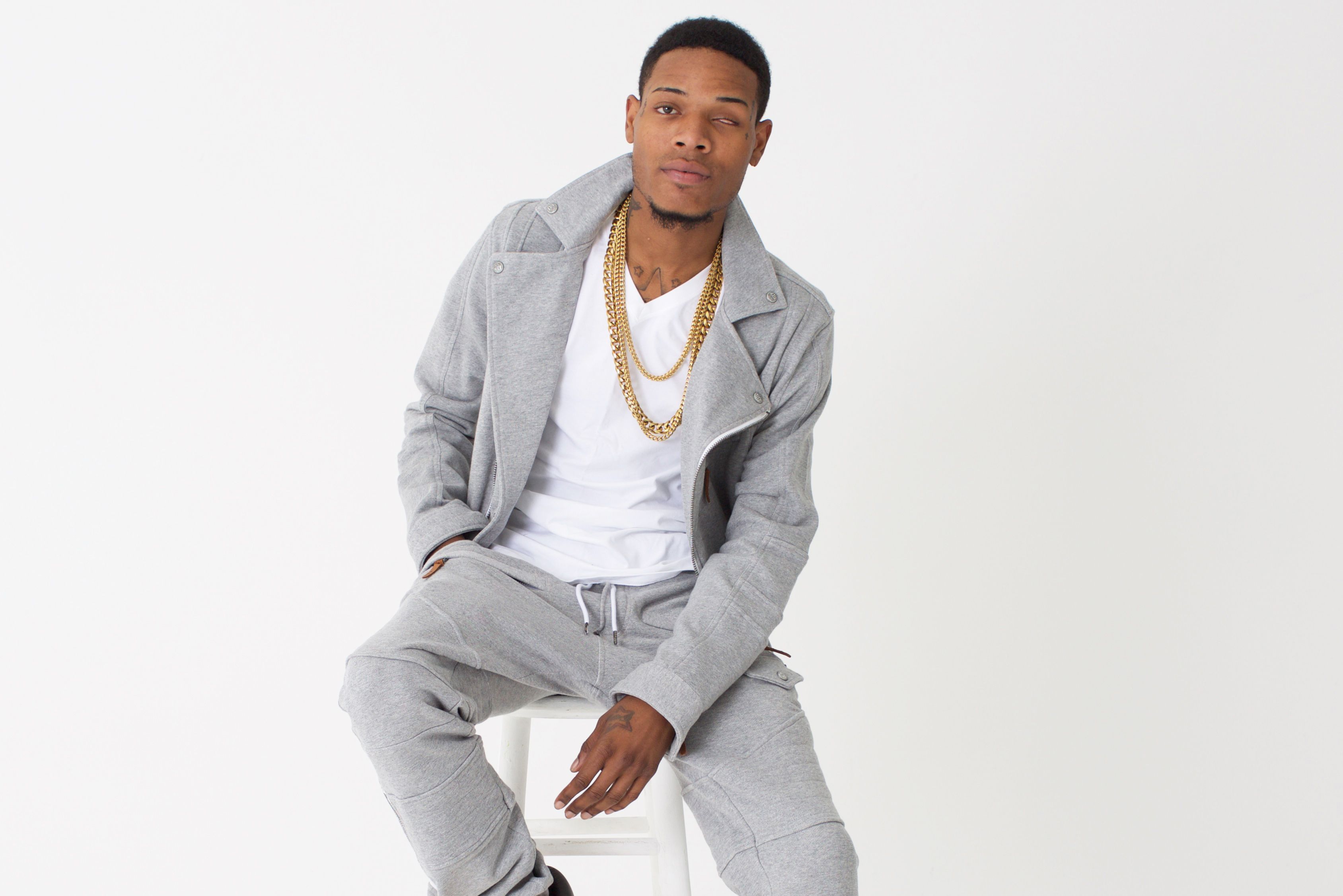 fetty wap wallpaper,white,clothing,outerwear,standing,neck