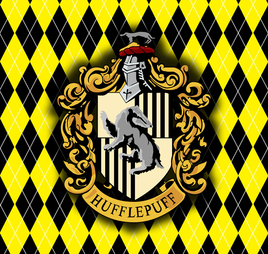 papel tapiz hufflepuff,amarillo,cresta,modelo,emblema,diseño