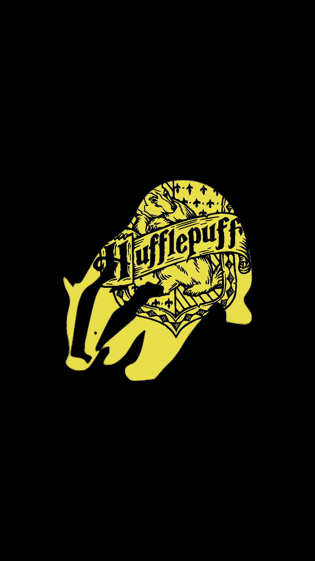 papel tapiz hufflepuff,amarillo,yelmo,ilustración,fuente,camiseta