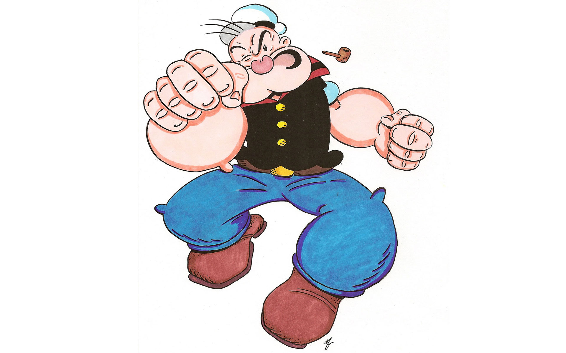 Popeye Wallpaper Cartoon Muscle Illustration Clip Art Animation Wallpaperuse