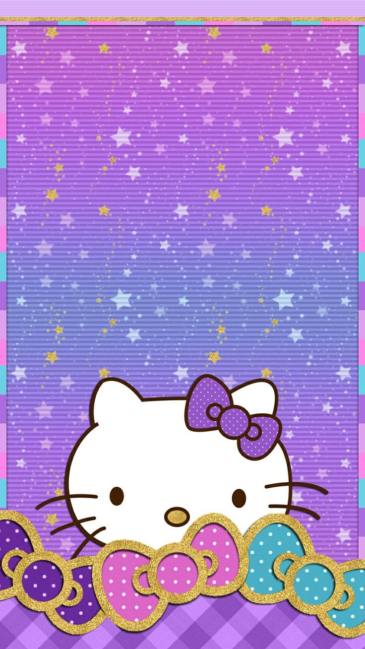 fond d'écran thème bonjour kitty,violet,violet,dessin animé,modèle