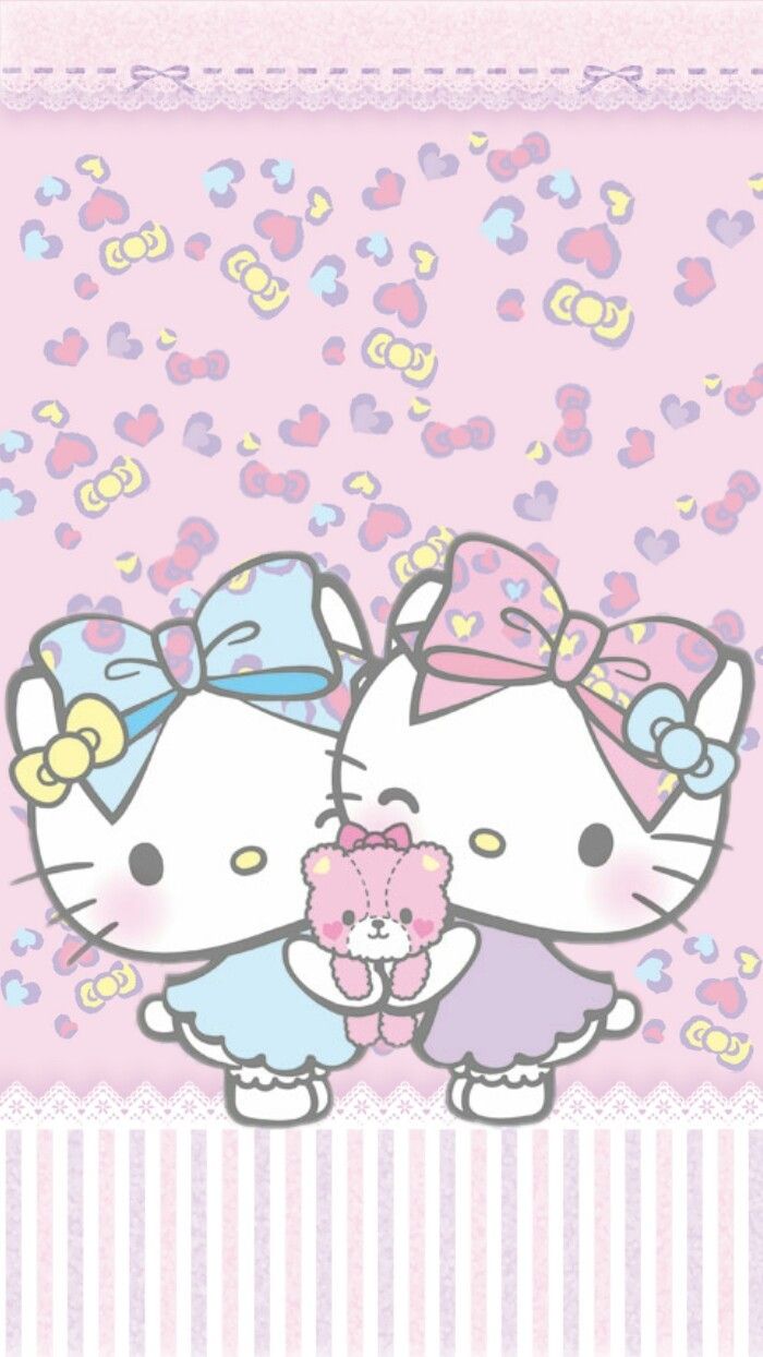 tema wallpaper hello kitty,pink,cartoon,illustration,clip art