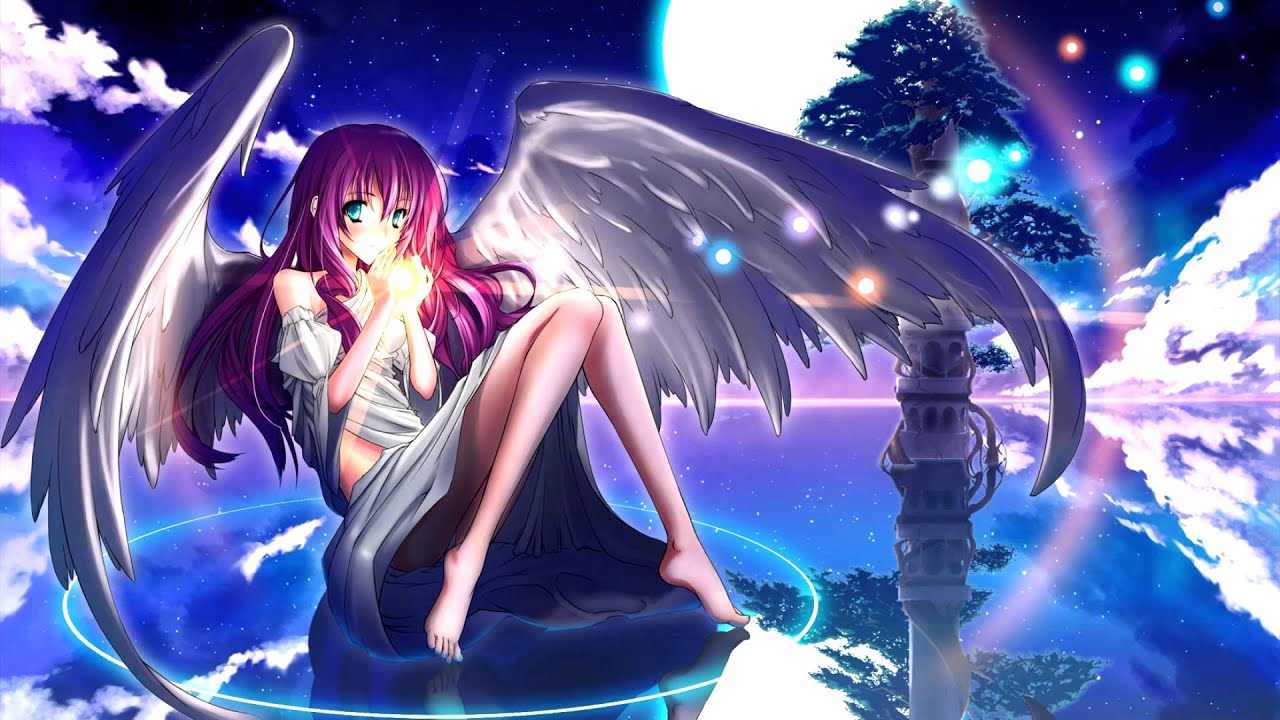 fondo de pantalla nocturno,cg artwork,anime,ligero,personaje de ficción,cielo