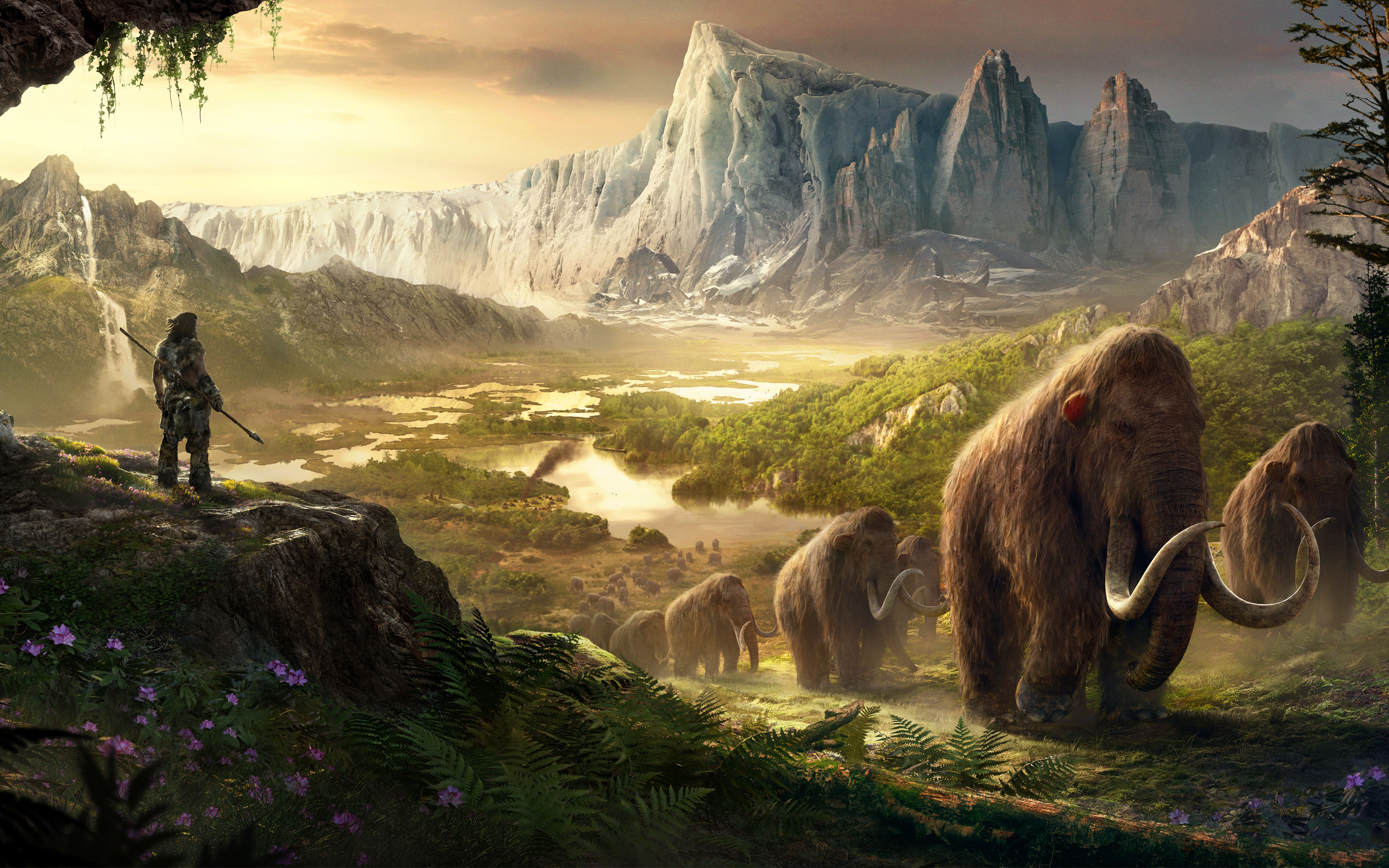 fondo de pantalla primal muy lejano,paisaje natural,naturaleza,mitología,paisaje,cg artwork