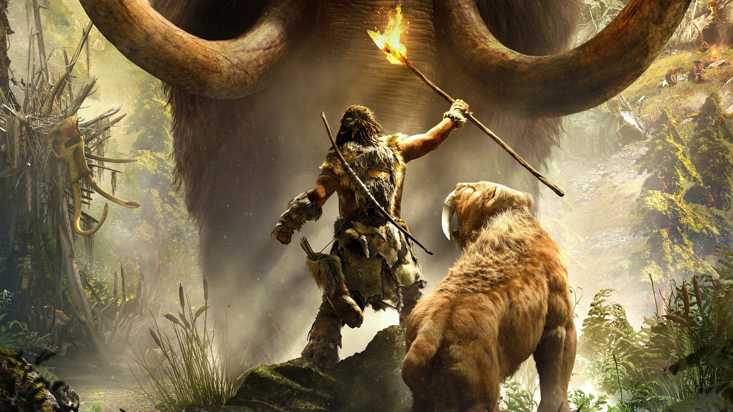 fondo de pantalla primal muy lejano,mamut,cg artwork,mitología,juego de pc,captura de pantalla