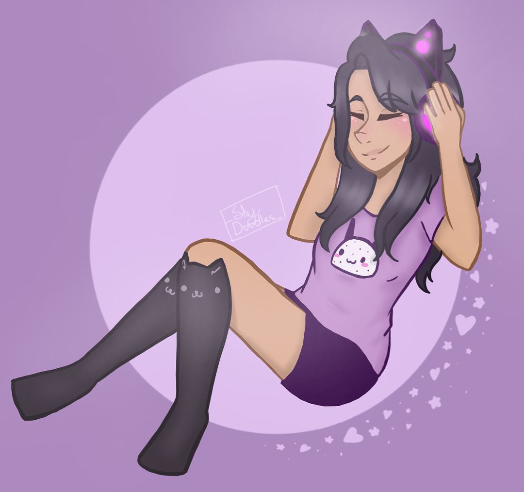 aphmau wallpaper,cartoon,violet,leg,illustration,fictional character