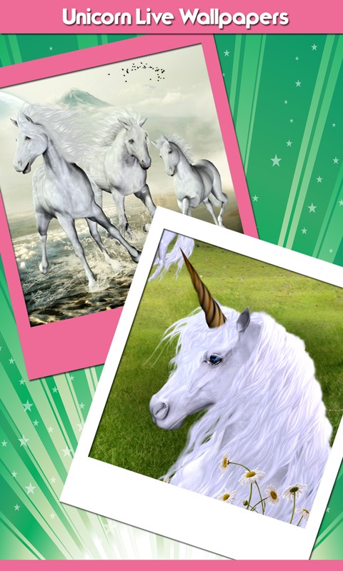 unicorno live wallpaper,capre,verde,capra,unicorno,personaggio fittizio