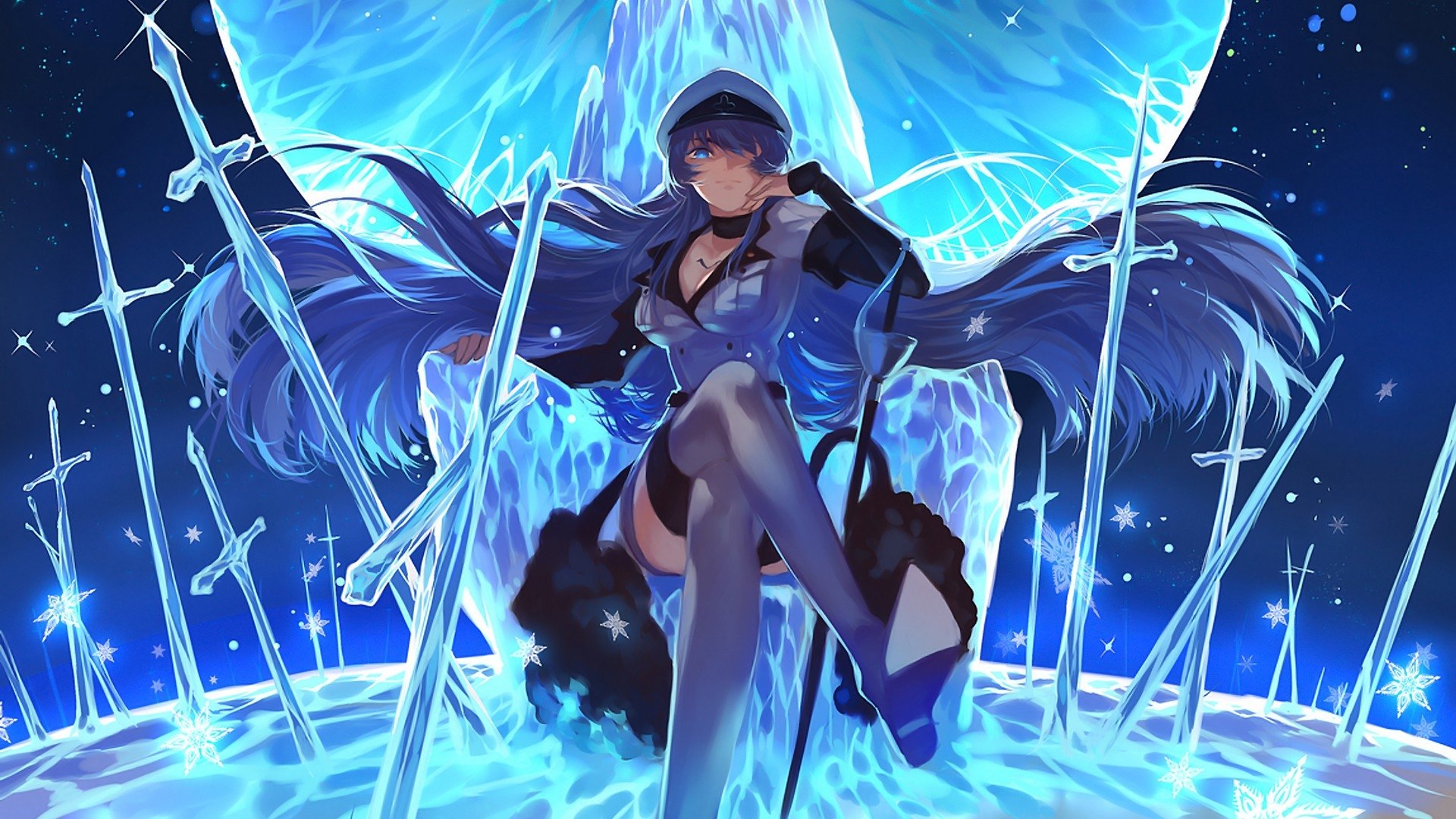 esdeath wallpaper,cg artwork,graphic design,illustration,fictional character,art