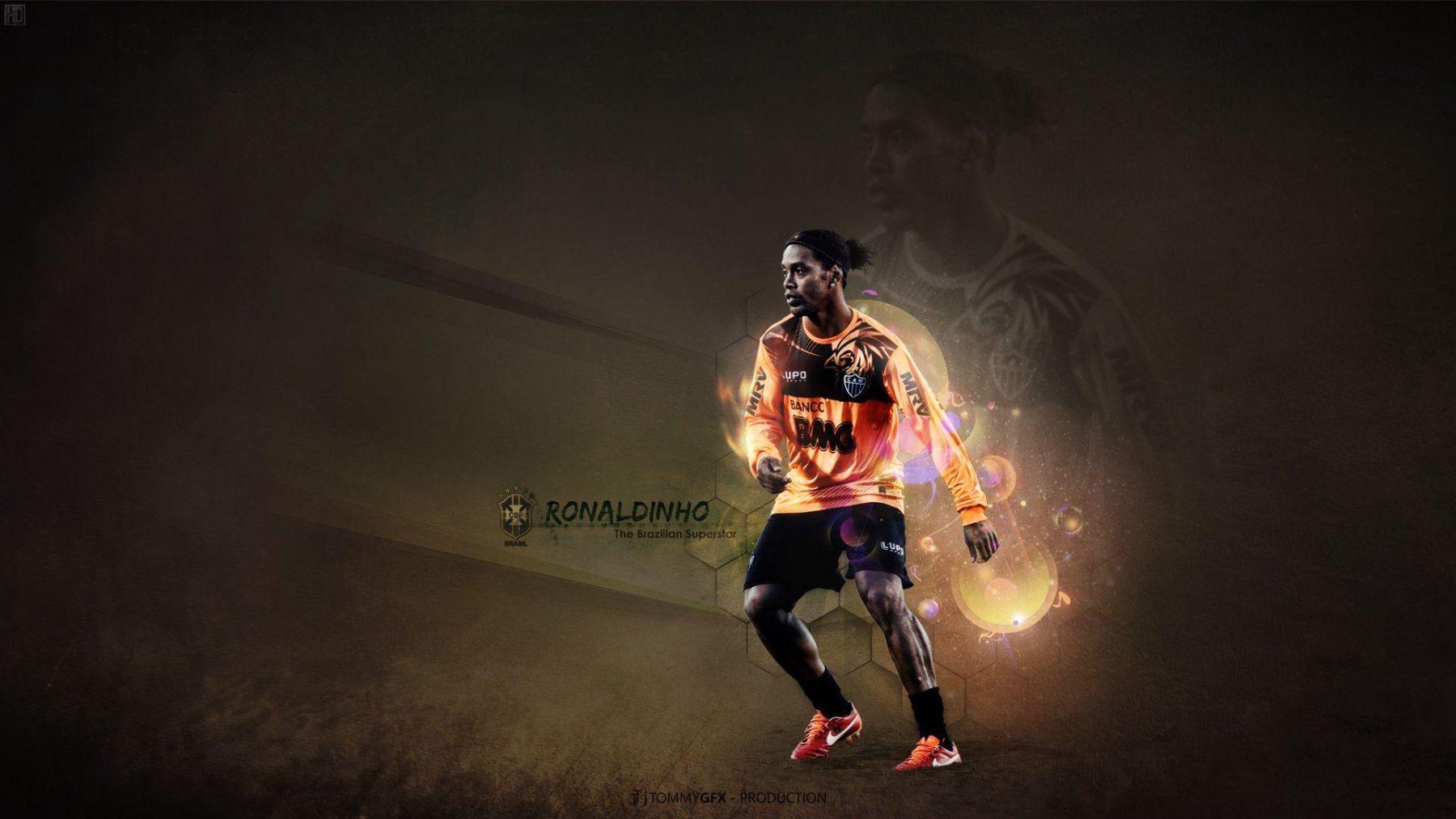 ronaldinho wallpaper hd,football player,running,recreation,darkness,photography