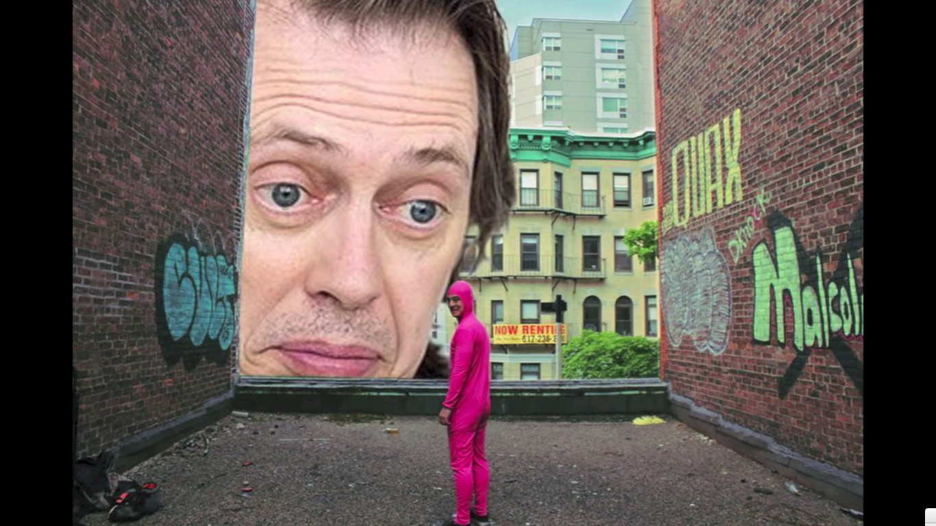 pink guy wallpaper,face,street art,pink,head,forehead