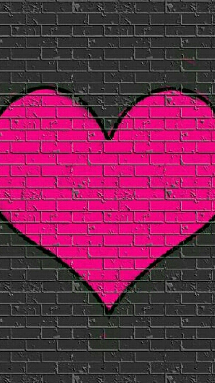 심장 배경 아이폰,심장,분홍,빨간,사랑,벽돌