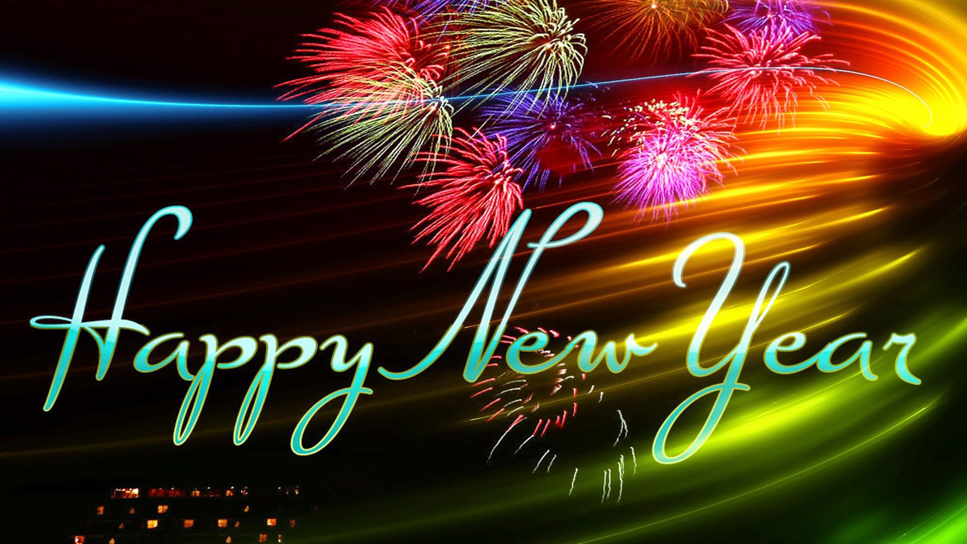 happy new year hd wallpaper,fireworks,new years day,text,new year,event