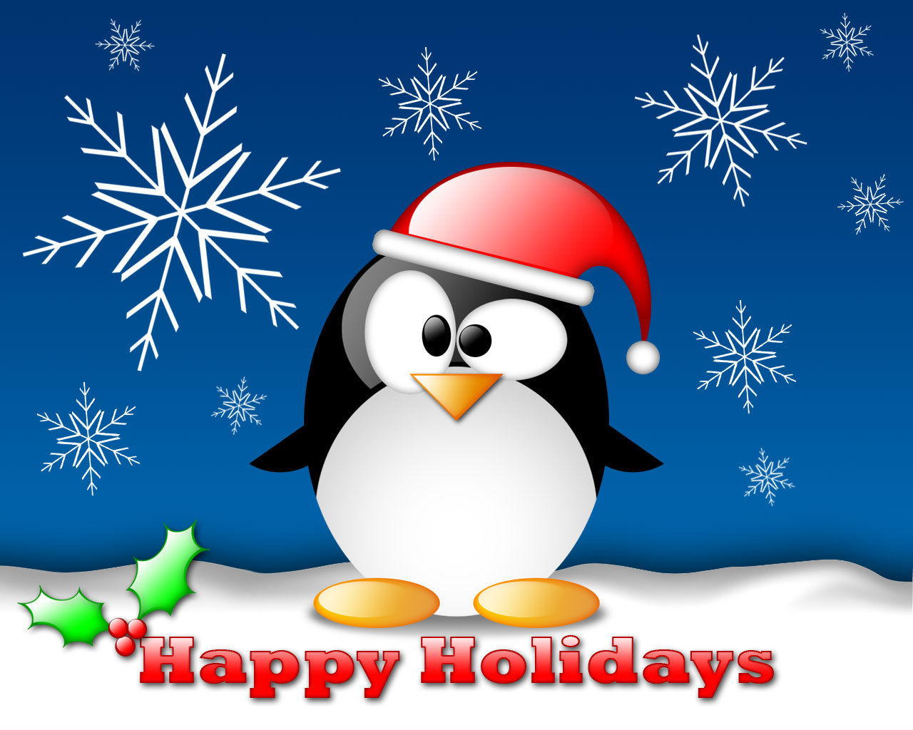 happy christmas wallpapers,flightless bird,bird,penguin,christmas,illustration