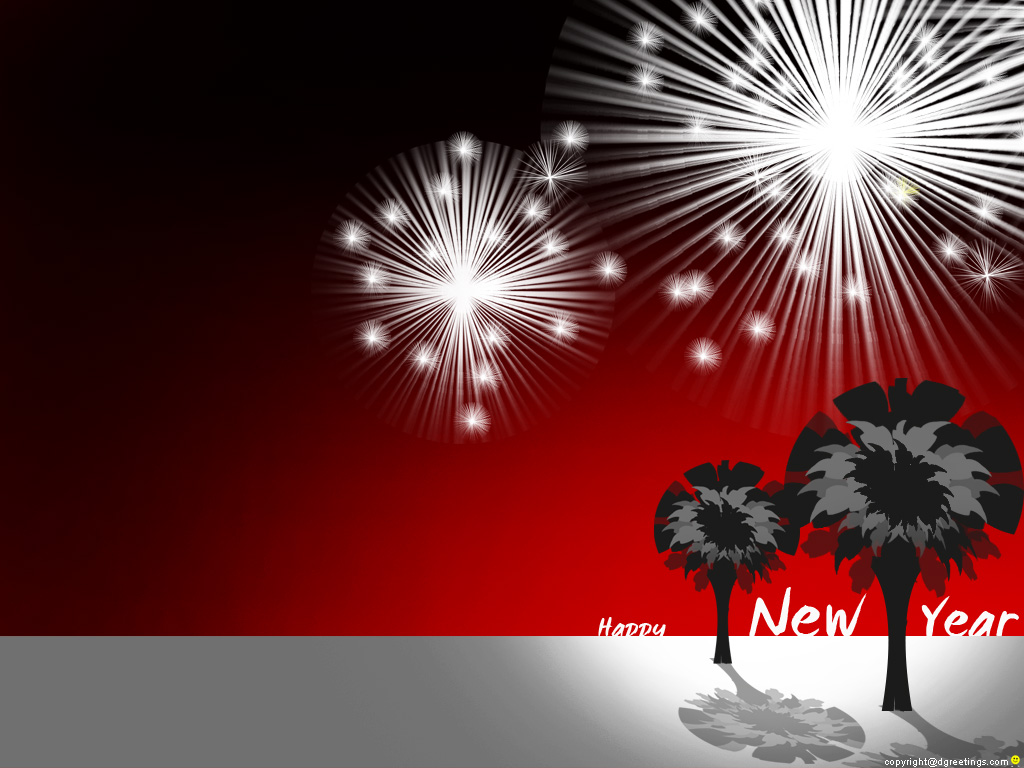 happy christmas wallpapers,tree,sky,palm tree,fireworks,black and white