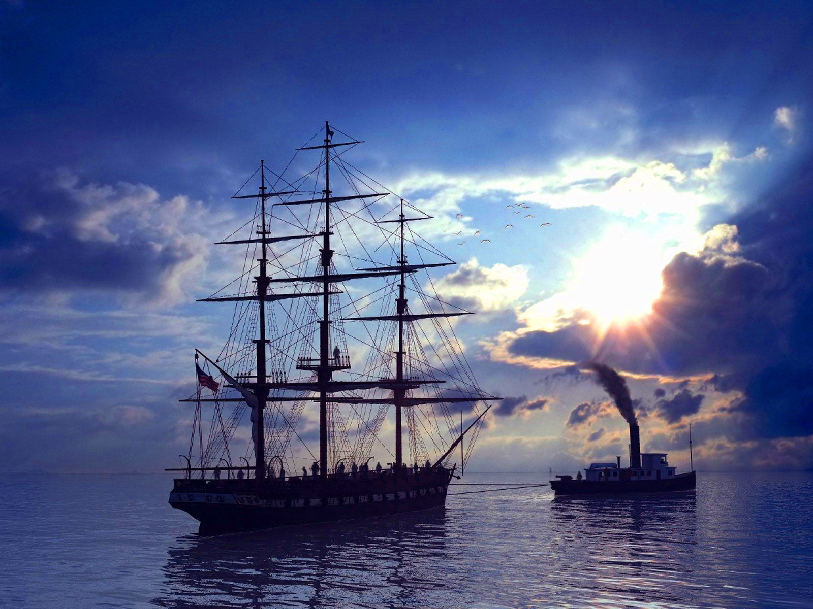 船の壁紙のhd,帆船,車両,ボート,空,完全装備の船