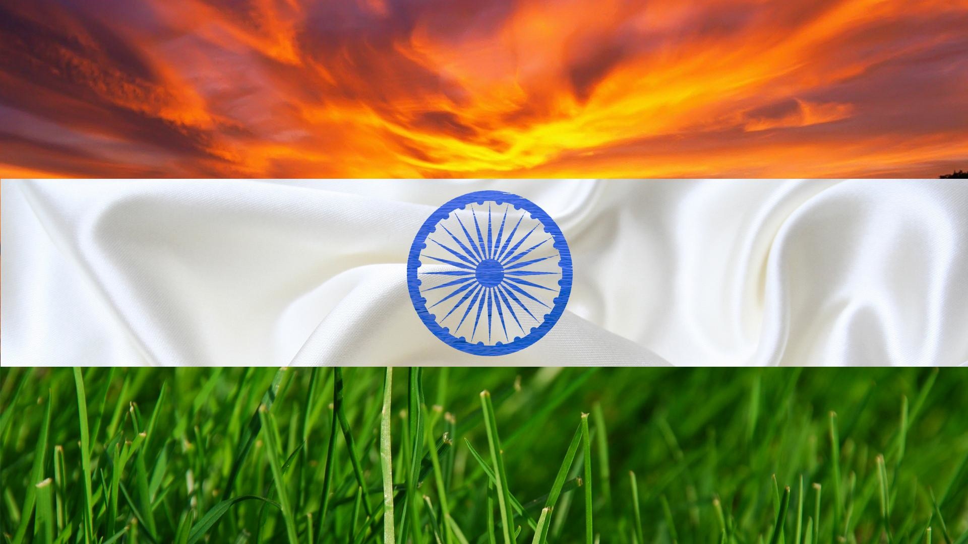 インドの国旗の壁紙,国旗,草,草の家族,空,工場