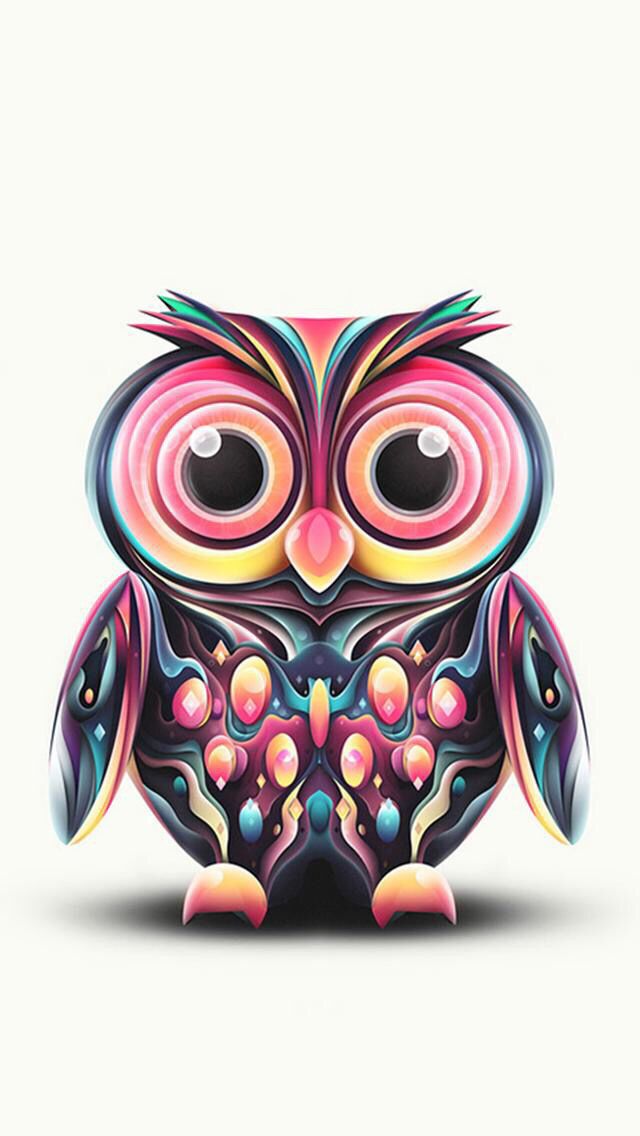 fond d'écran mignon hibou,hibou,rose,oiseau,oiseau de proie,illustration