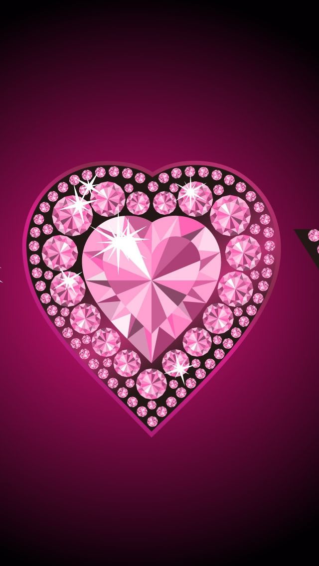 papel pintado bling,corazón,rosado,amor,corazón,diamante