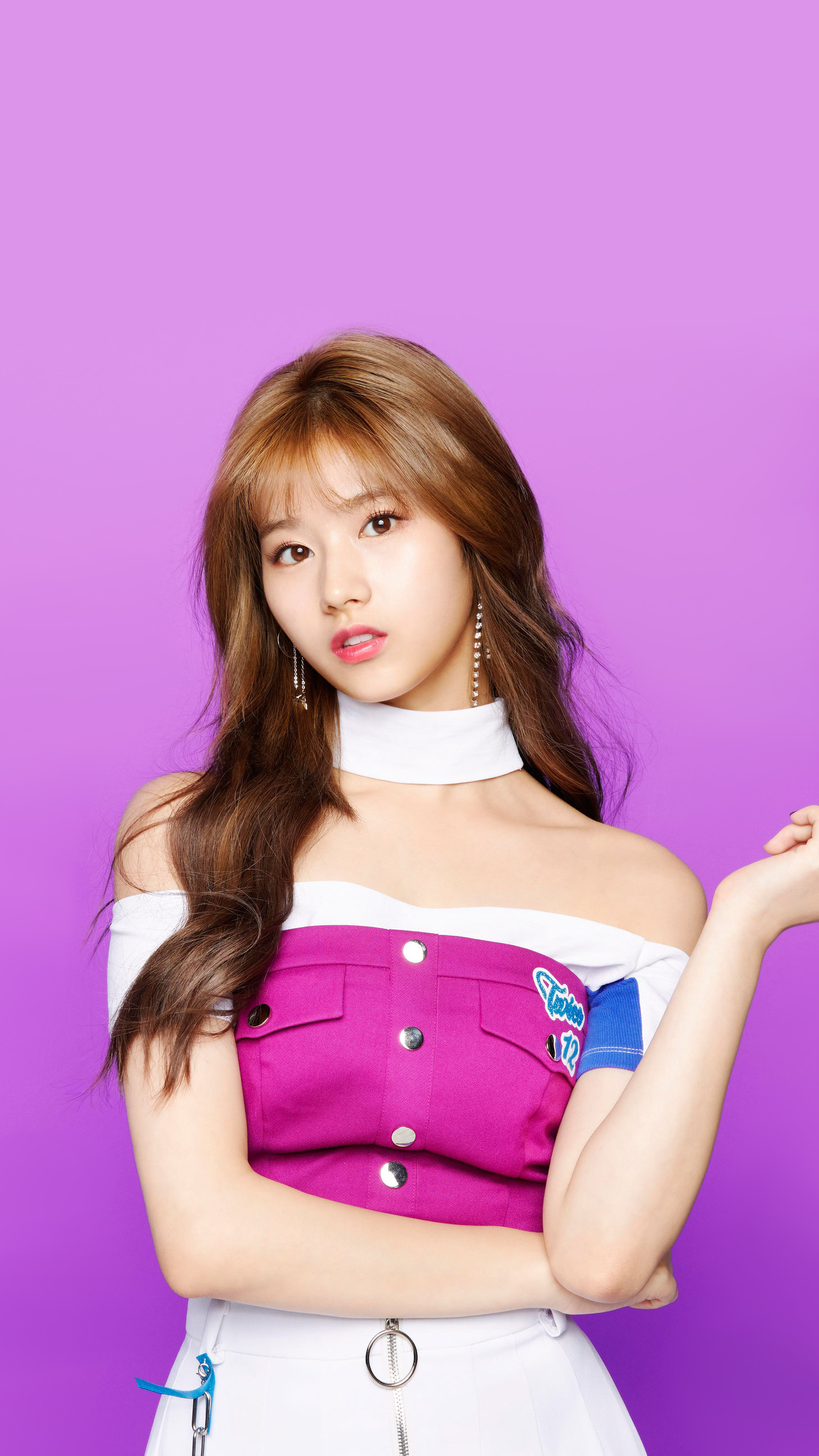 sana wallpaper,hair,shoulder,hairstyle,pink,long hair