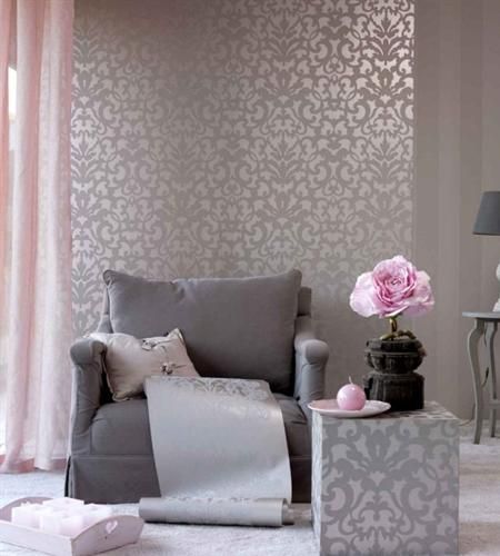 papel tapiz gris salón,mueble,habitación,rosado,sala,diseño de interiores