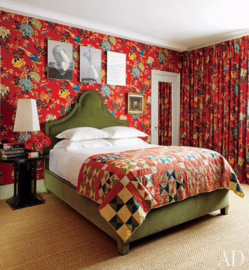 matching wallpaper and curtains,bedroom,bed,furniture,room,bed sheet